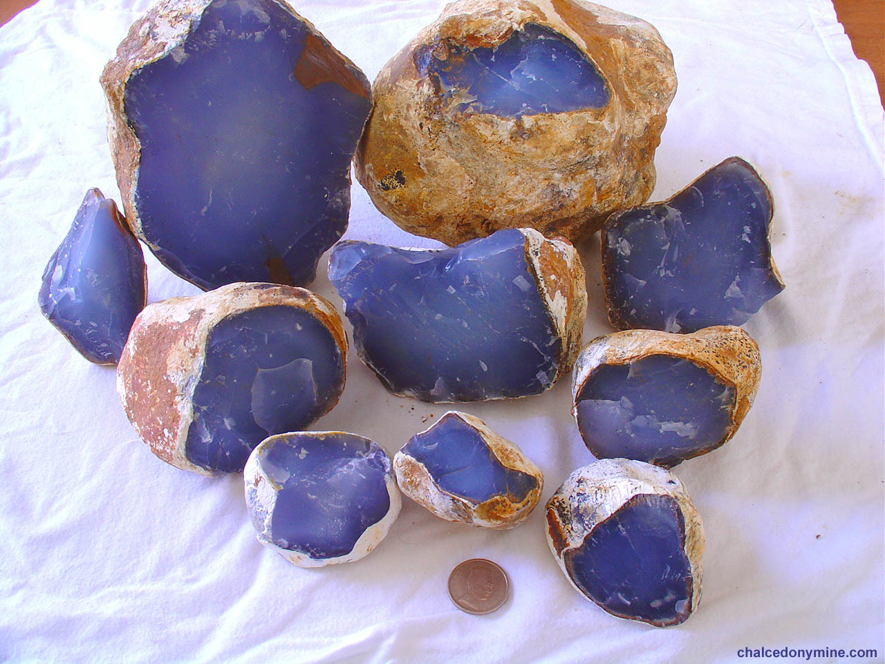 Blue Chalcedony Rough